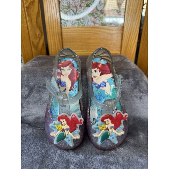 ARIEL LITTLE MERMAID Mary Jane Jelly Flat Shoes Sandals Classic Y2k Cute Comfy 8 - Picture 8 of 8